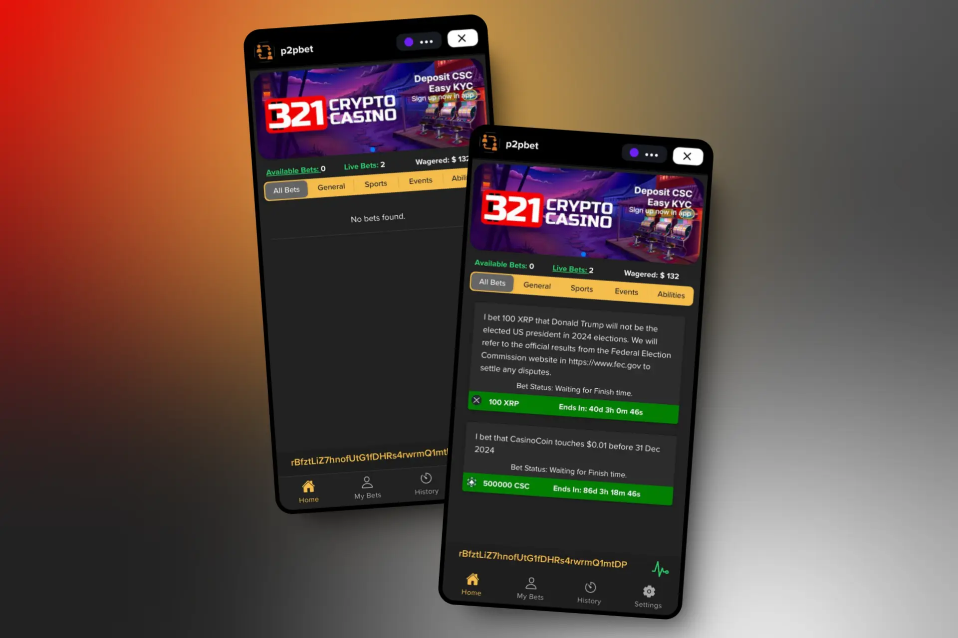 p2pbet - Friendly peer-to-peer bets on the XRPL